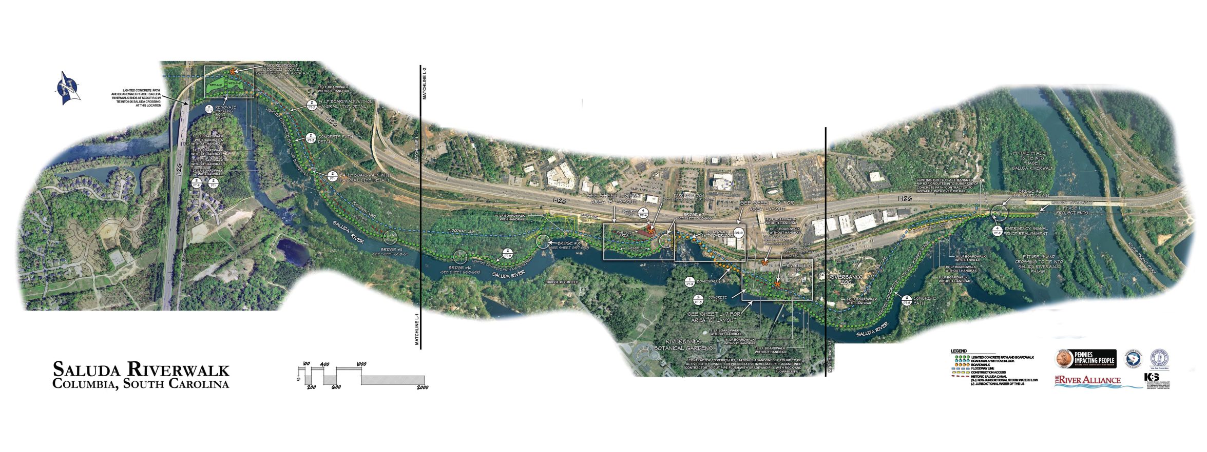 Saluda Riverwalk map